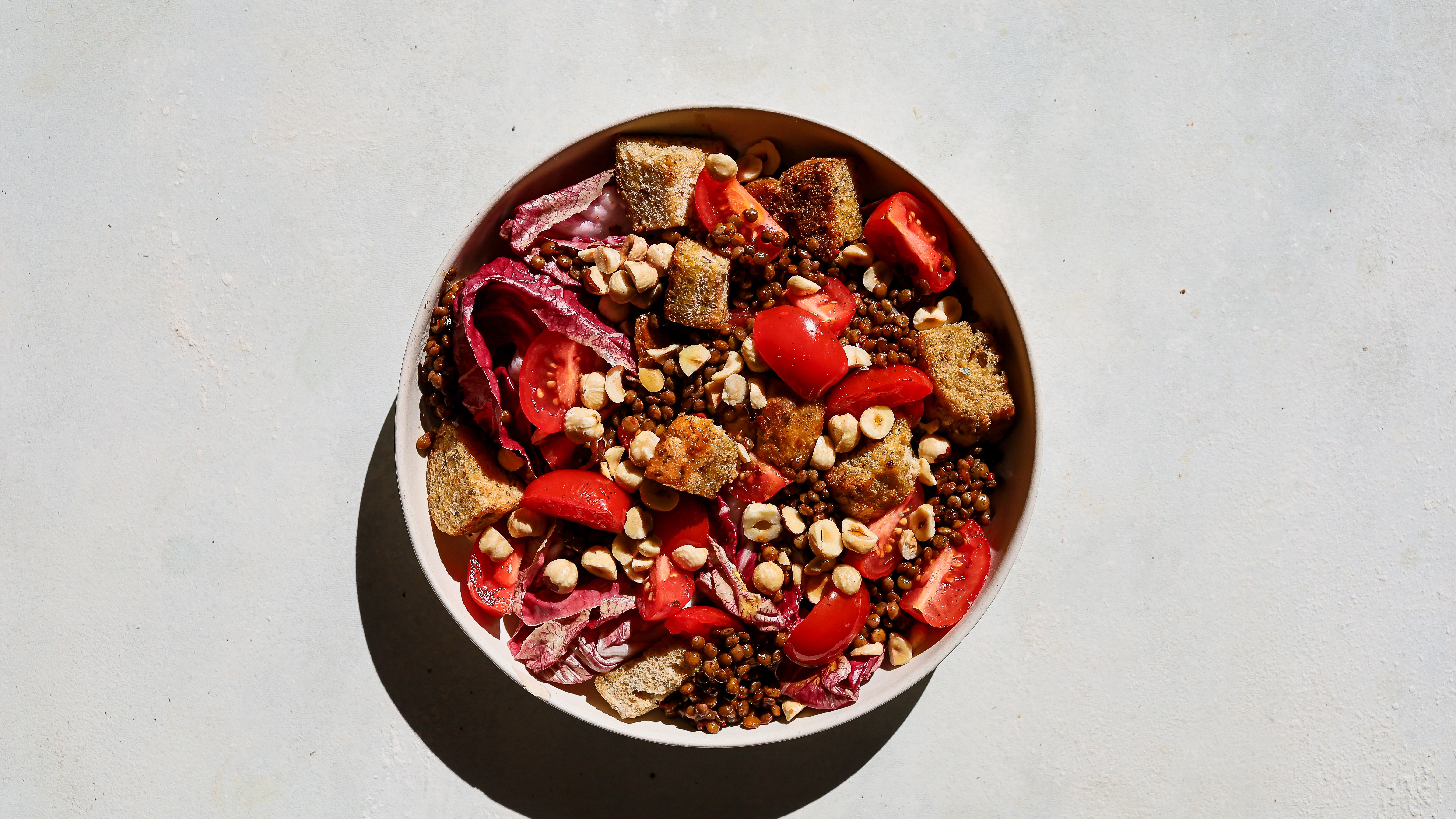 Salade de lentilles automnale