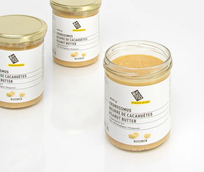 Brotaufschtrich & Nussmus - Erdnussmus - gebana