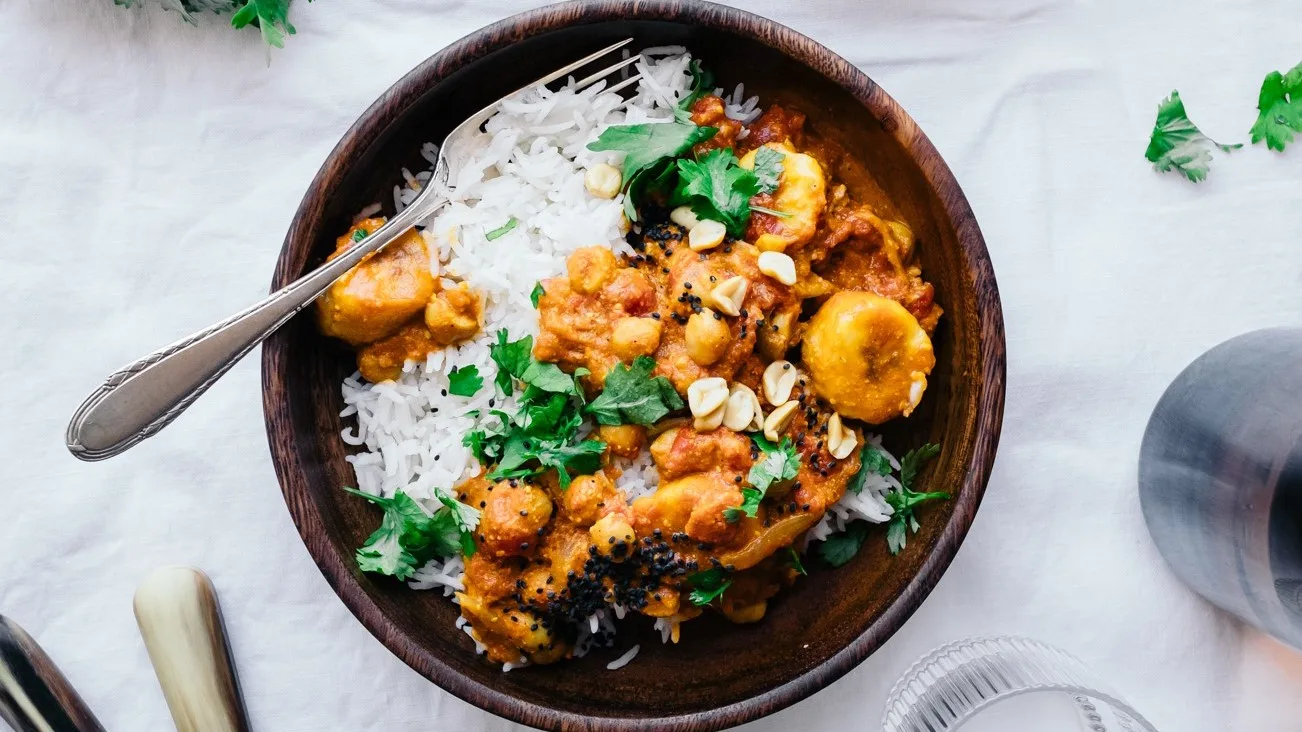 Curry aux bananes et cacahuètes