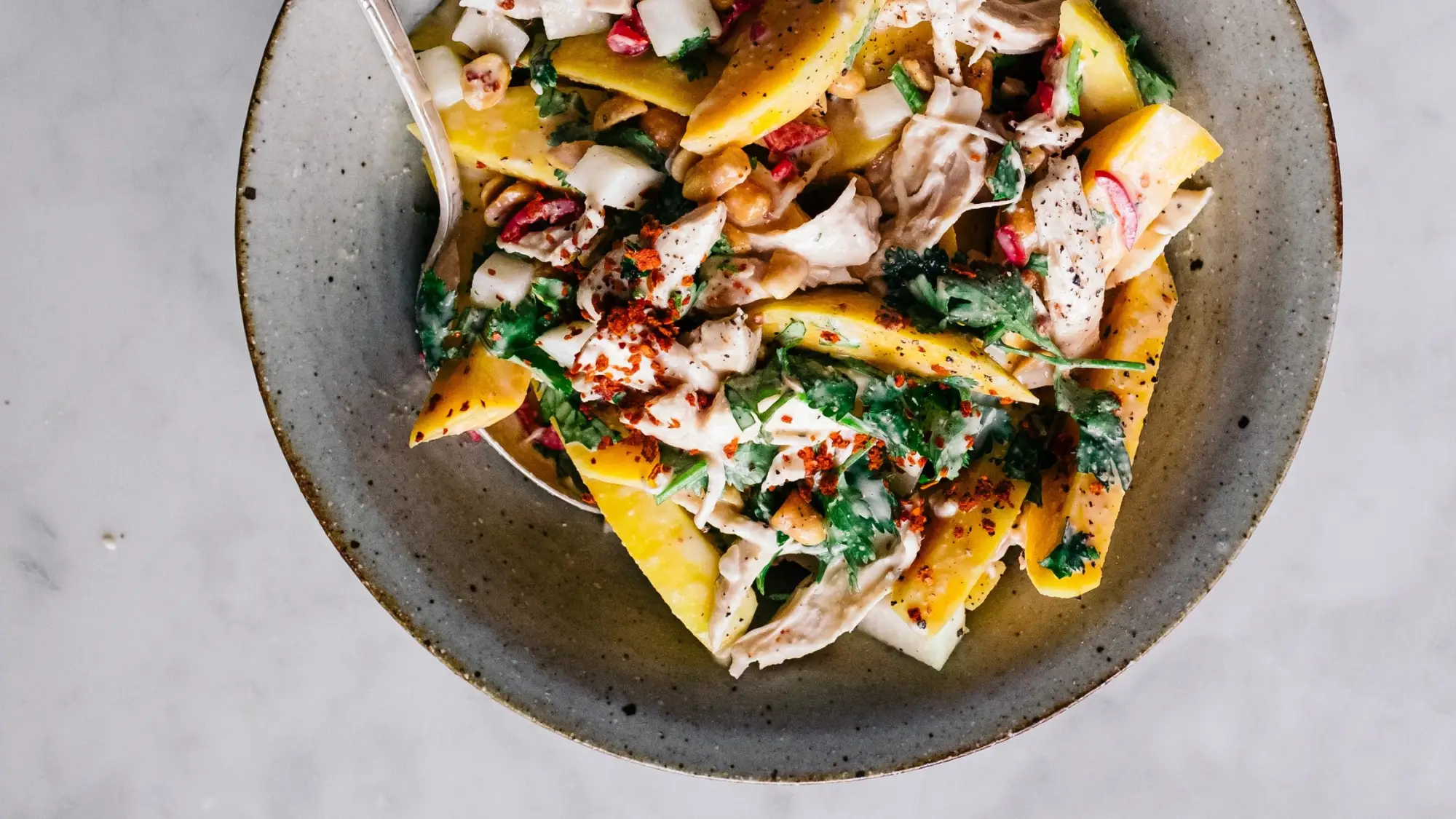 Salade mangue-poulet