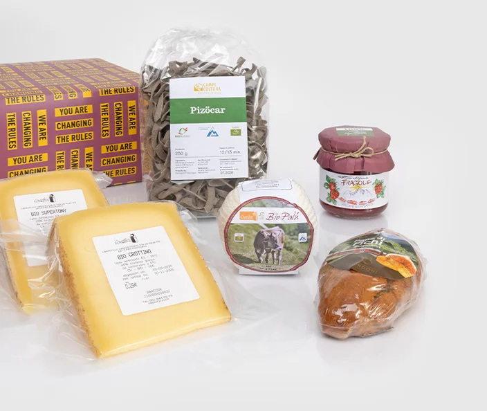 Geschenksets - Geschenkset Puschlav - Käse - Pizzoccheri - Feigenbrot - Konfitüre - gebana