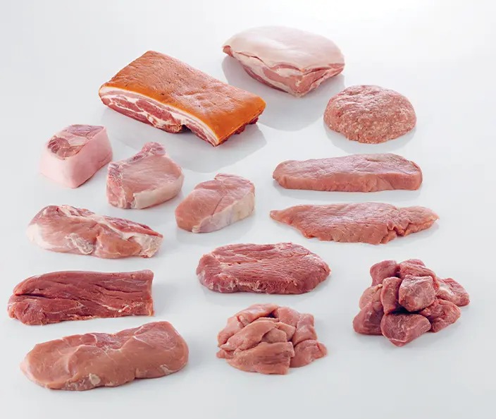 Fleisch & Fisch - Schweinefleisch Kotelettes, Hackfleisch, Geschnetzeltes und mehr - gebana