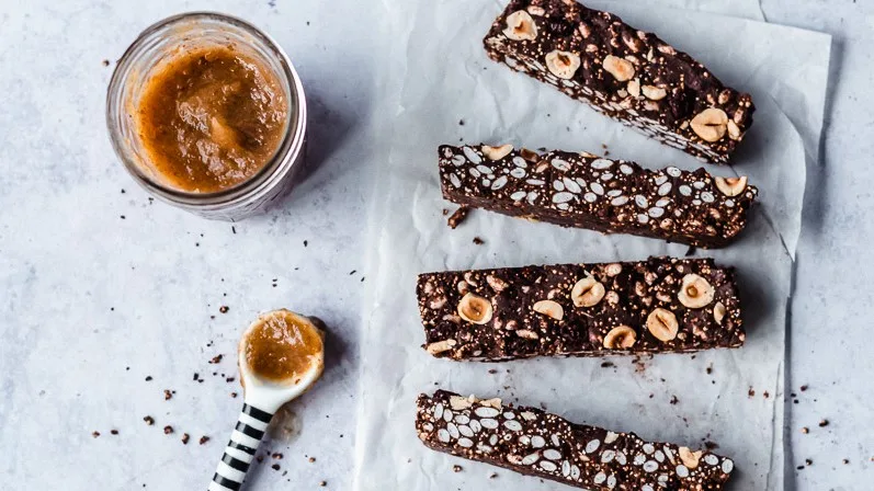 Barres chocolatées saines