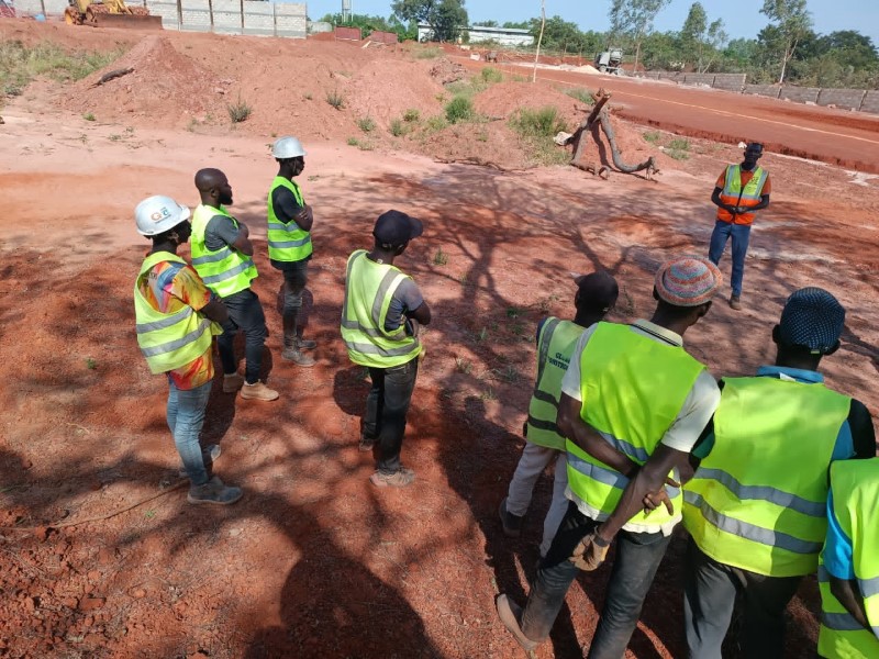 Bauarbeiter Fabrik Burkina Faso