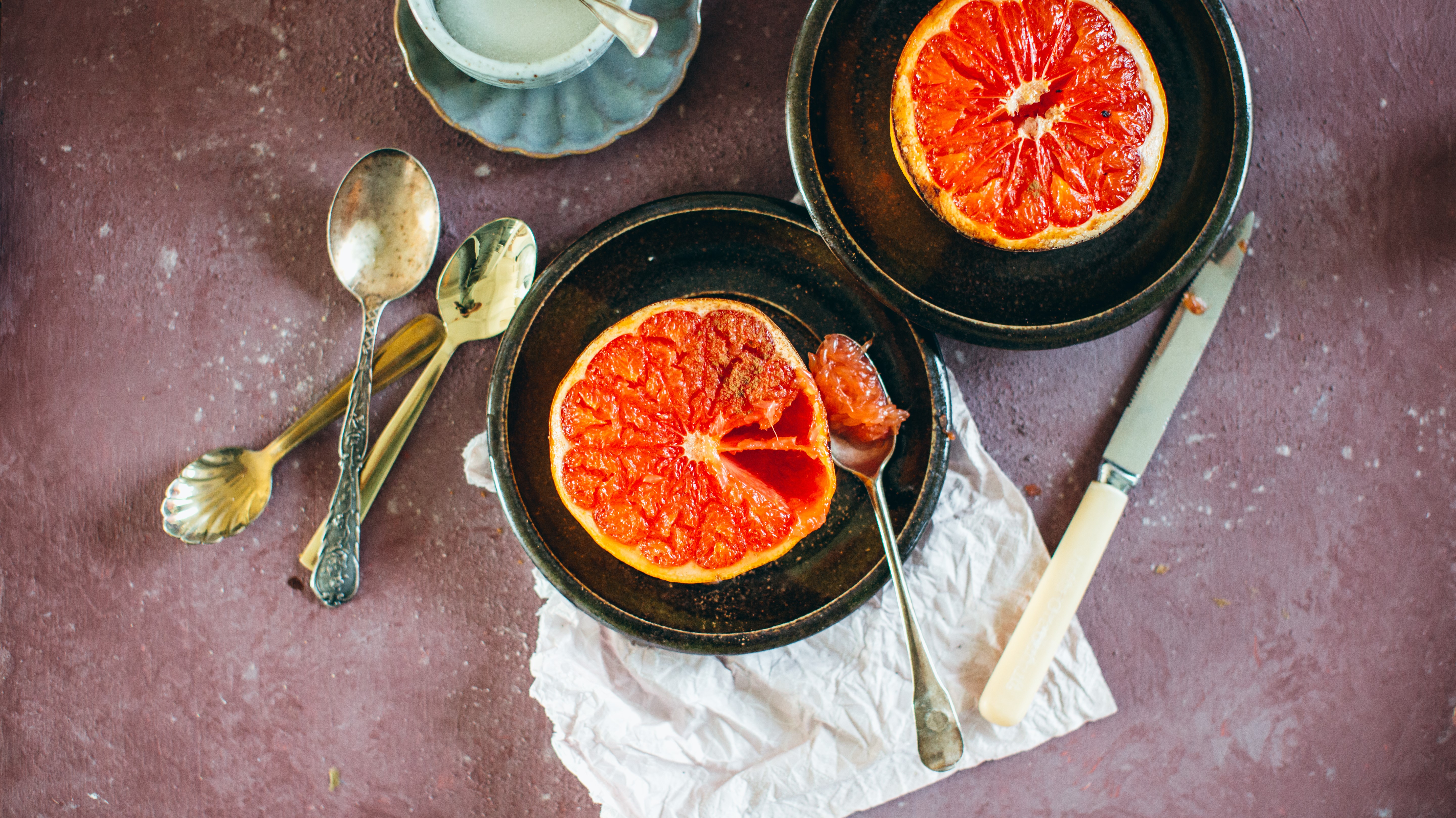Gebackene Grapefruit